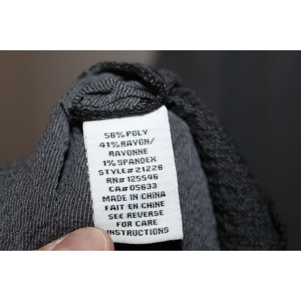 Habitat Asymmetrical Tunic Top Textured Crinkle Gray Colorblock Small Lagonlook - Picture 7 of 10